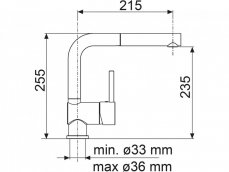 Dřezová baterie Sinks MIX 3 P Metalblack